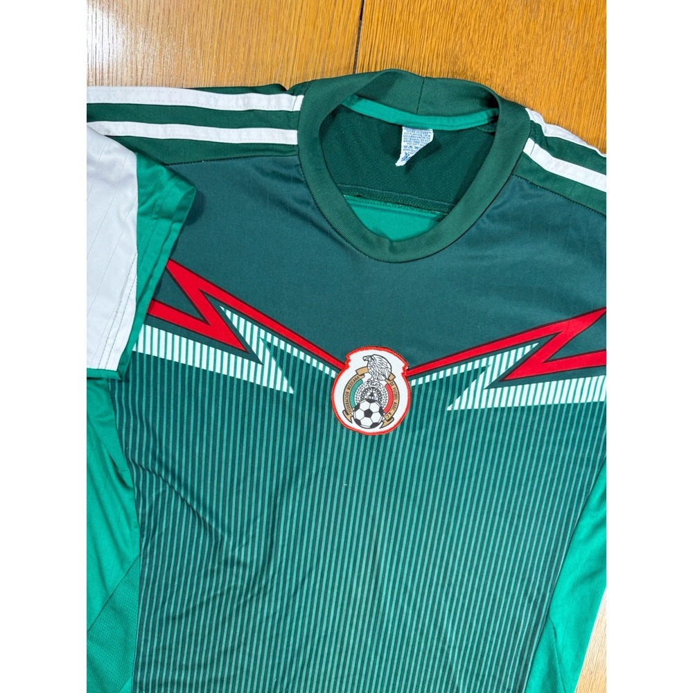 Vintage Mexico Soccer Jersey Green‎ 90s Embroidered Crest Fan Kit